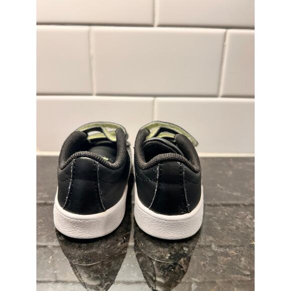 Adidas Kids Vl Court 2.0 Low Athletic Sneaker Shoes Slip on Black‎ White Size 6K - Picture 6 of 10